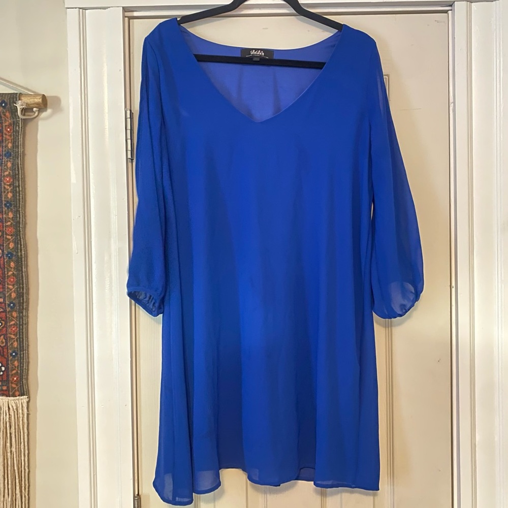 LULU’S BLUE SHIFT DRESS SIZE LARGE